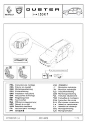 Renault 877008372R Instructions De Montage