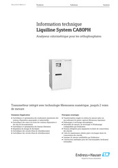 Endress+Hauser Liquiline System CA80PH Information Technique