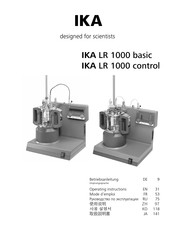 IKA LR 1000 control Mode D'emploi