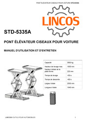 LINCOS STD-5335A Manuel D'utilisation Et D'entretien