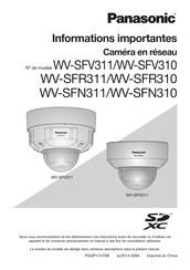 Panasonic WV-SFR311 Informations Importantes