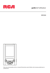 RCA M5504 Guide De L'utilisateur