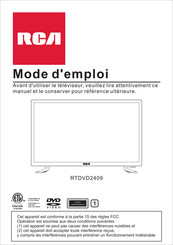Rca RTDVD2409 Mode D'emploi