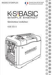 K&S BASIC KSB 30i S Mode D'emploi