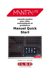 LSC Lighting Systems MANTRA LITE Manuel