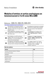 Allen-Bradley 2085-OF4 Notice D'installation