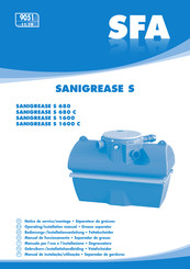 SFA SANIGREASE S 1600 Notice De Service / Montage
