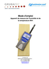 Grubatec RH1 Mode D'emploi