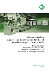 Schaeffler INA MDKUSE25-3ZR Instructions De Montage Et D'entretien