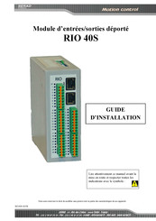 SERAD RIO 40S Guide D'installation