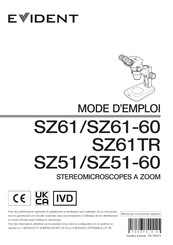 Evident SZ61-60 Mode D'emploi