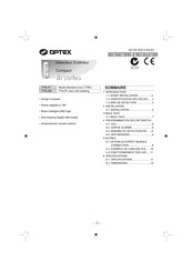 Optex FTN-AM Instructions D'installation