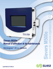 SUEZ Sievers M500e Manuel D'utilisation Et De Maintenance