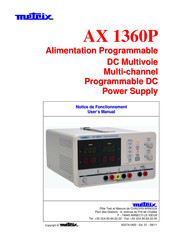 Metrix AX 1360P Notice De Fonctionnement