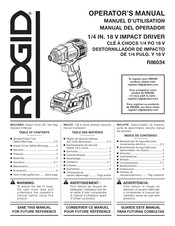 RIDGID R86034 Manuel D'utilisation