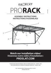 Proslat 60012K Instructions D'assemblage