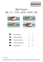 Multiplex MULTIcont BL-27/II Notice D'utilisation