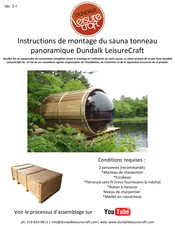 Dundalk LeisureCraft Sauna Tonneau Panoramique Instructions De Montage