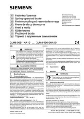 Siemens 2LM8 005-1NA10 Instructions De Service