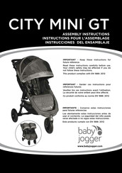 Baby Jogger CITY MINI GT Instructions Pour L'assemblage