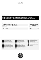 Alfa Romeo 50555987 Instructions De Montage