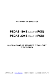 Alfa IN PEGAS 160 E Smart Instructions De Sécurité, D'emploi Et D'entretien