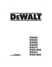 DeWalt DW274 Traduction De La Notice D'instructions Originale