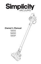 Simplicity VACUUMS S65P Manuel Du Propriétaire