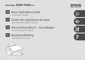 Epson Stylus TX210 Serie Guide Des Operations De Base