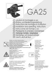 V.ORLANDI GA25 Instructions De Montage Et D'utilisation
