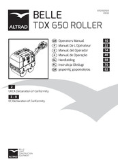 Altrad Belle TDX 650 Manuel De L'opérateur