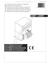Bft LEM7 Instructions D'utilisation Et D'installation
