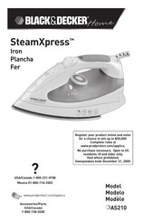 Black & Decker SteamXpress AS210 Mode D'emploi
