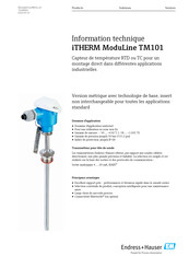 Endress+Hauser iTHERM ModuLine TM101 Information Technique