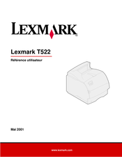 Lexmark T522 Guide De Référence Utilisateur