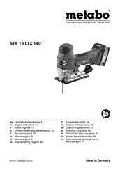 Metabo STA 18 LTX 140 Notice Originale