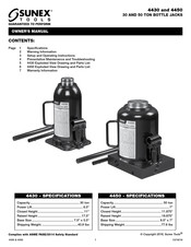 Sunex Tools 4450 Guide Du Propriétaire