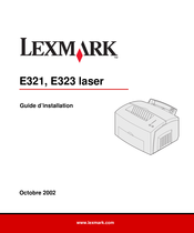 Lexmark E323 Guide D'installation