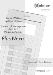 golmar Plus Nexa T631/PLUS ML Manuel D'installation