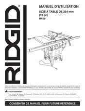 RIDGID R4511 Manuel D'utilisation