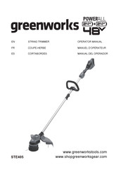 GreenWorks STE405 Manuel D'opérateur