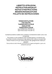 Bimar FH212BT-S Notice D'instructions