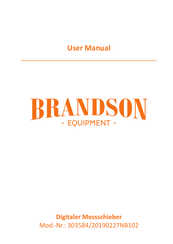 Brandson Equipment 303584 Mode D'emploi