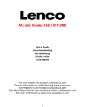 Lenco Xemio-768 Guide Rapide