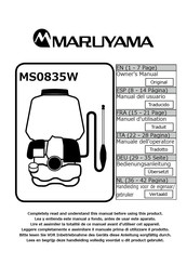 Maruyama MS0835W Manuel D'utilisation