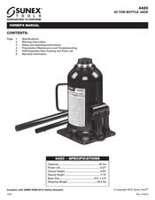 Sunex Tools 4420 Guide Du Propriétaire