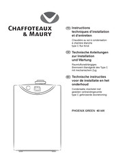 Chaffoteaux & Maury PHOENIX GREEN Instructions Techniques, D'installation Et D'entretien