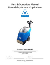 Dustbane Power Clean 900 XT Manuel De Pièces Et D'opérations