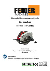 FEIDER Machines FSC20235 Manuel D'instructions