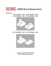 Kobe Range Hoods CH9142SQB-1 Manuel D'installation Et Mode D'emploi